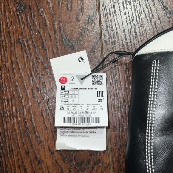 Zara Cowboys boots Leather size 40/9US - Picture 9 of 15